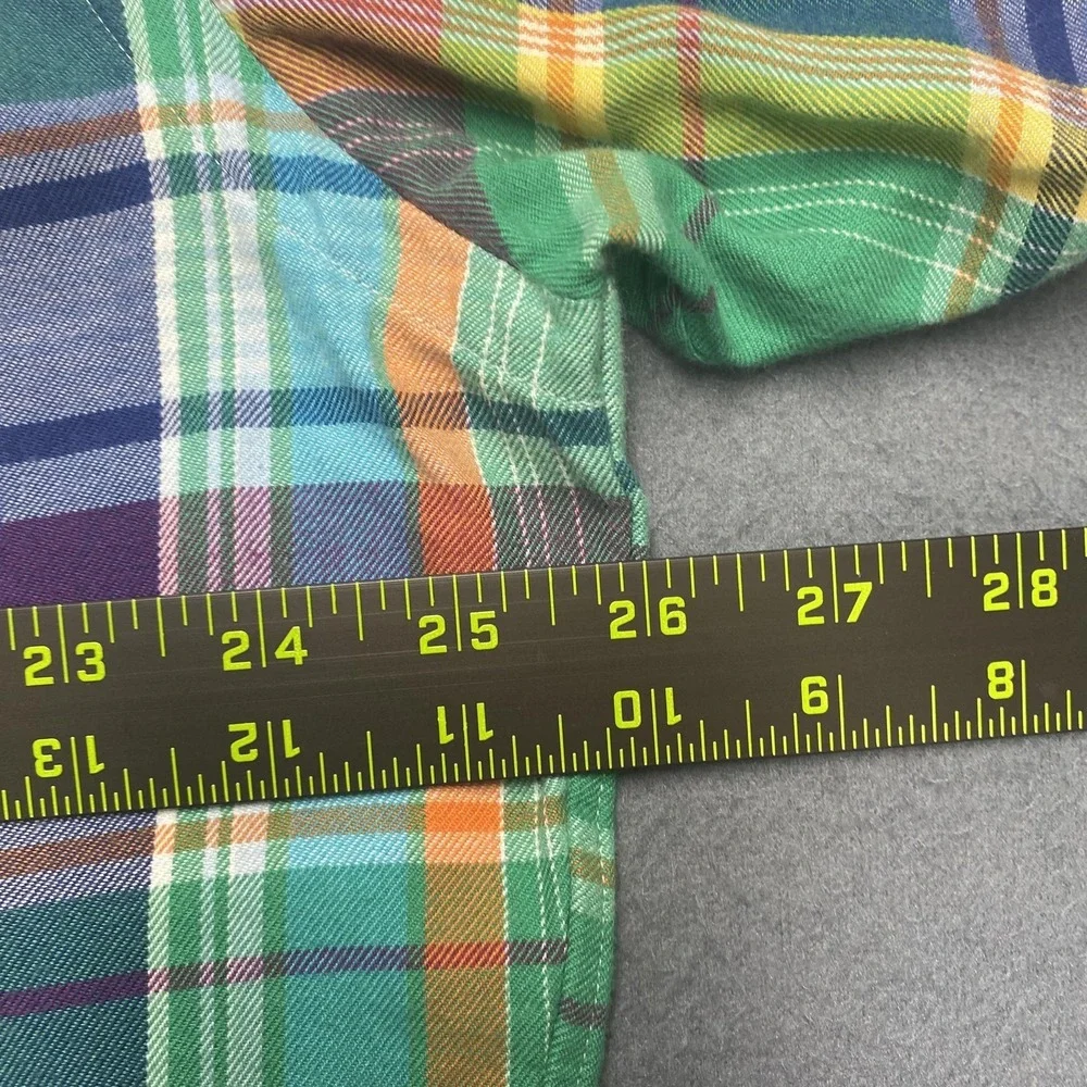 Polo Ralph Lauren Shirt Mens XL Green Plaid Luxury Flannel Long Sleeve Button Up